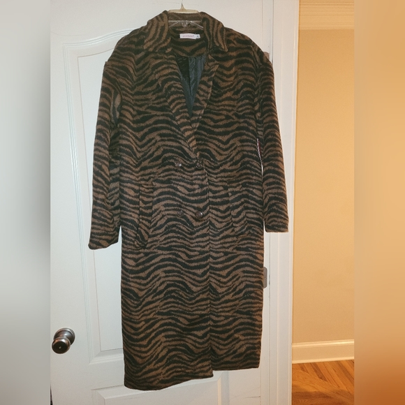 NEW Zebra Cocoon Coat size M - Picture 2 of 9